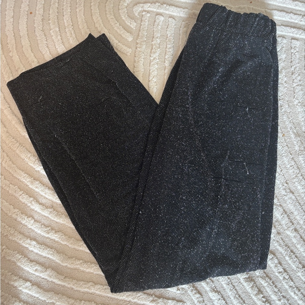 Sparkly Black Wide Leg Pant